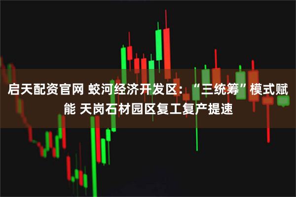 启天配资官网 蛟河经济开发区：“三统筹”模式赋能 天岗石材园区复工复产提速