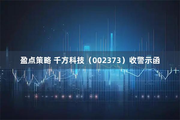 盈点策略 千方科技（002373）收警示函