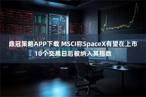 鼎冠策略APP下载 MSCI称SpaceX有望在上市10个交易日后被纳入其指数